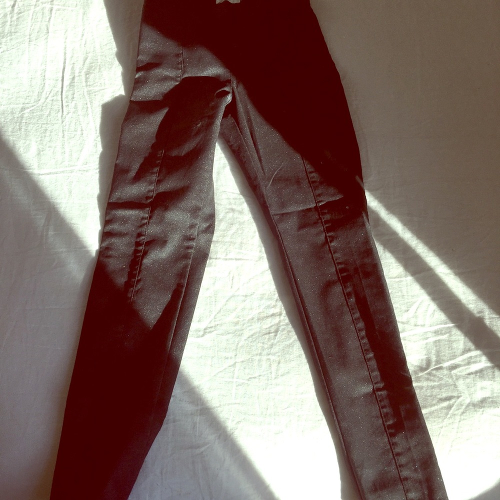 Slim fit pants, h&m Black/glitter